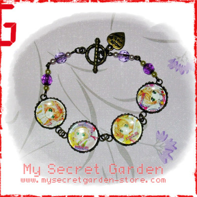 Cardcaptor Sakura カードキャプターさくら Sakura Kinomoto anime Cabochon Bronze Bracelet  Cardcaptor Sakura カードキャプターさくら Sakura Kinomoto anime Cabochon Bronze Bracelet